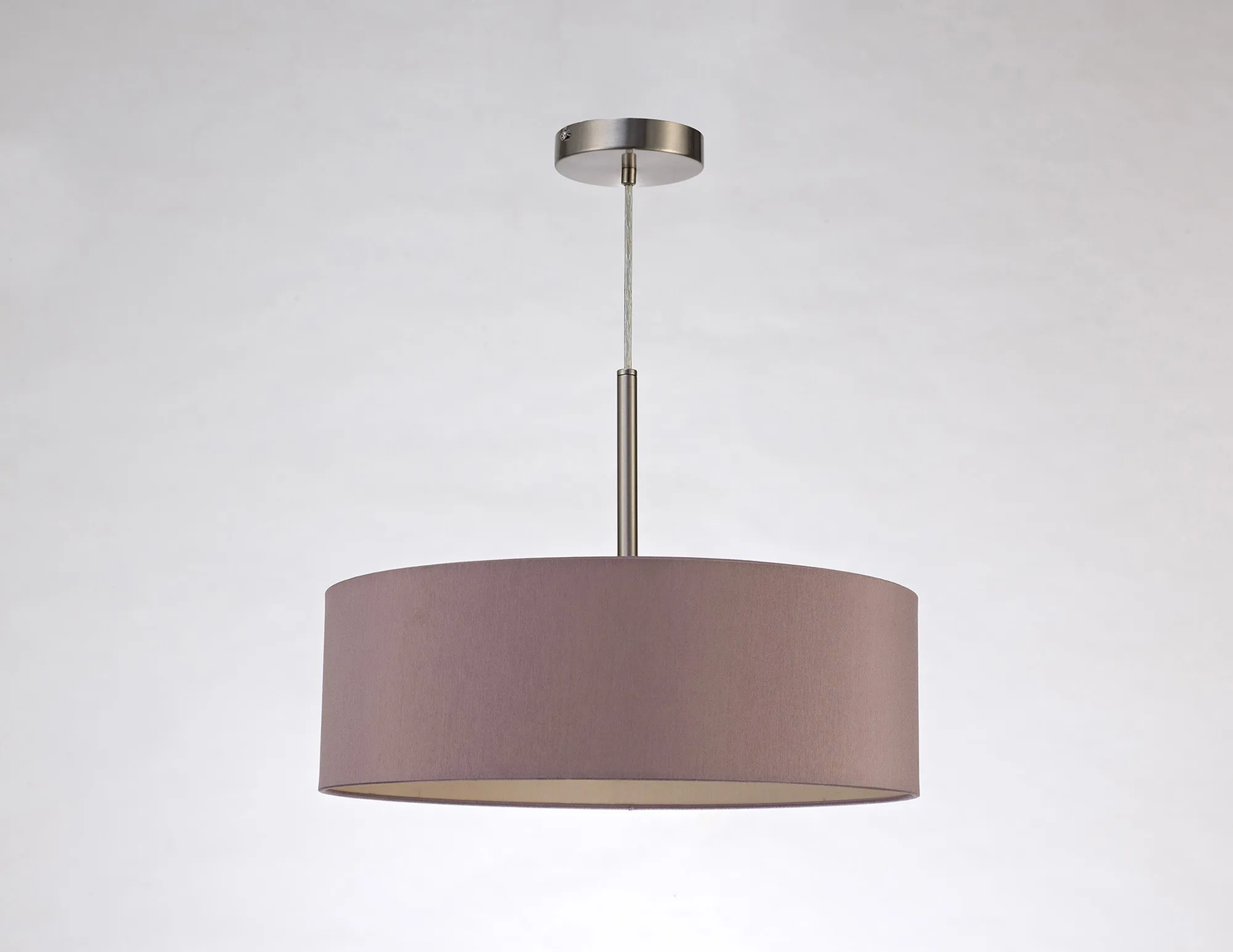 Baymont 45cm 3 Light Pendant Satin Nickel, Taupe/Halo Gold DK0718  Deco Baymont SN TA